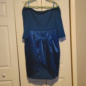 New York and Company, teal/blue cocktail dress, Xl